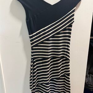 Bailey 44 blue and Cream Striped Dress